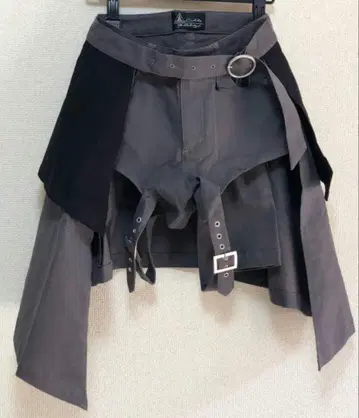 새상품 [CuLLt] WRAPAROUND 숏팬츠 스커트 블랙