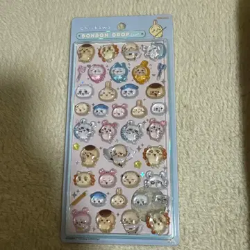 치이카와 (먼작귀) 모자 꽁지 드롭 씰 모두 포즈