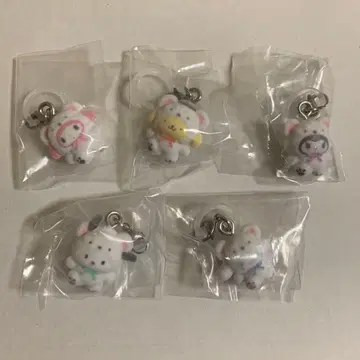 산리오 포근포근 스노우 표시 액세서리 세미 컴플리트 5종