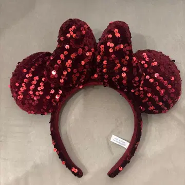 미키 귀 모양 스팽글 머리띠