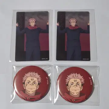 애니메이션 주술회전전 양면 스쿠나 캔뱃지 클리어 카드