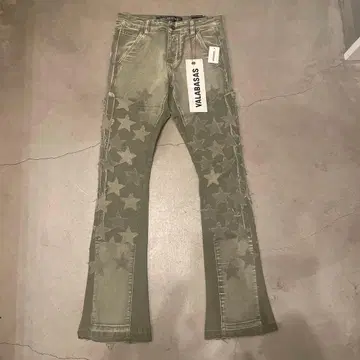 VALABASAS 스타 플레어 데님 그린 29