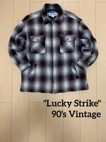 [ 90s ] Lucky Strike 럭키 스트라이크 옴브레 체크 레어