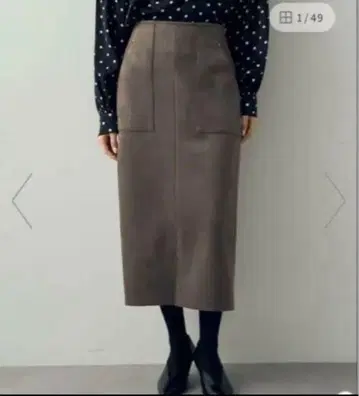 예카베카 체크 무늬 타이트 롱 스커트 M 미사용에 가까움