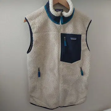 patagonia 플리스 베스트 M 사이즈 크림/네이비