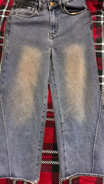 라이트 블루 와이드 레그 데님 벌룬 데님 지하인 온라인 풍