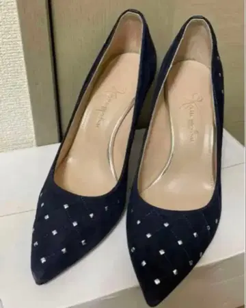 긴자 카네마츠 펌프스 스터드 블루 네이비 컬러 신발 23cm