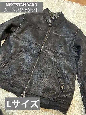 NEXT STANDARD 넥스트 스탠다드 무스탕 자켓 L 블랙