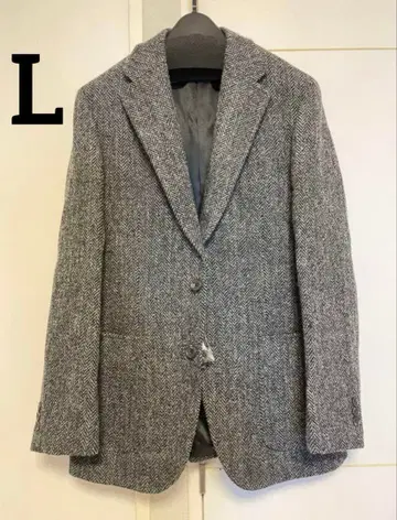 [ SALE ] 해리스 트위드 테일러드 자켓 그레이 헤링본 L