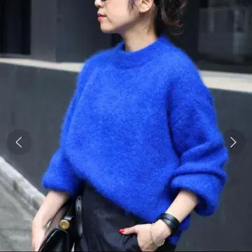 AP STUDIO surprise 모헤어 믹스 풀오버 블루