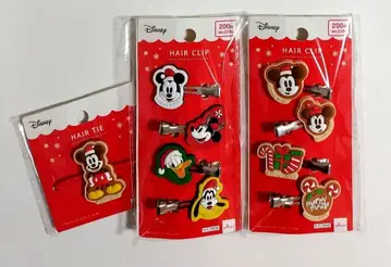 다이소 디즈니 크리스마스 헤어 클립 세트