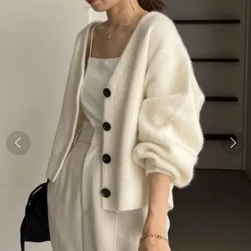 FOX 울 꽈배기 가디건