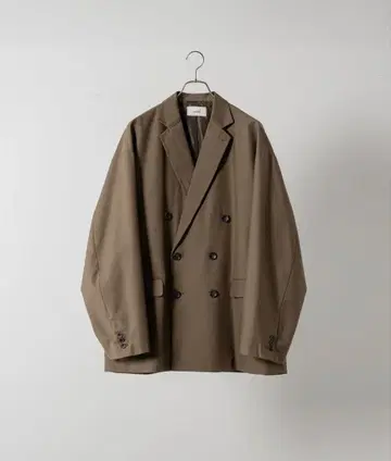 Soerte 오버 사이즈 더블 브레스트 자켓 브라운