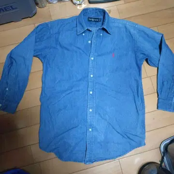 랄프 로렌 버튼 다운 긴팔 데님 셔츠 M