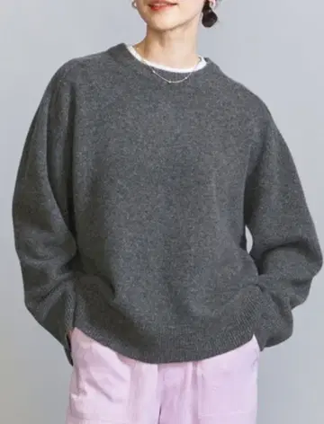 뷰티&유스 유나이티드 애로우즈 울 캐시미어 크루넥 니트