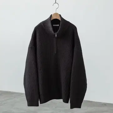 WYM LIDNM 하프 집 아제 니트 차콜 L