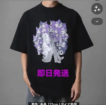 이토 준지 산리오 쿠로미 러기드 T셔츠 갸루 토미에 L 사이즈 엽서