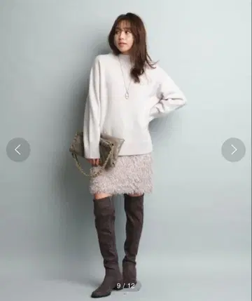 JUSGLITTY 페더 타이트 미니 스커트 핑크 M 미사용 새상품