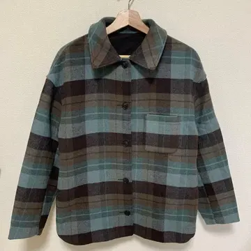 UNIQLO 오버 사이즈 숏 자켓 XL 체크 무늬