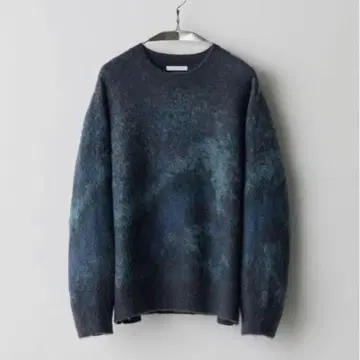 WYMMOHAIRBLENDJACQUARDSHAGGYKNIT 다크 블루 L