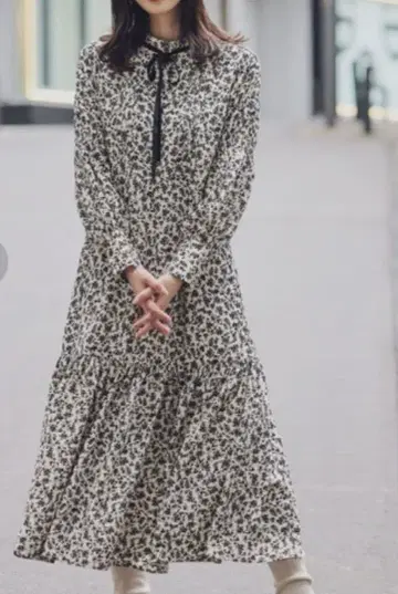 모듬 벨로아 리본 원피스