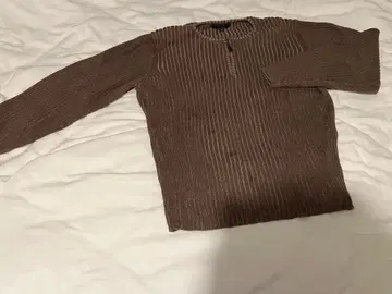브라운 리브 니트 M 사이즈 트레이닝복