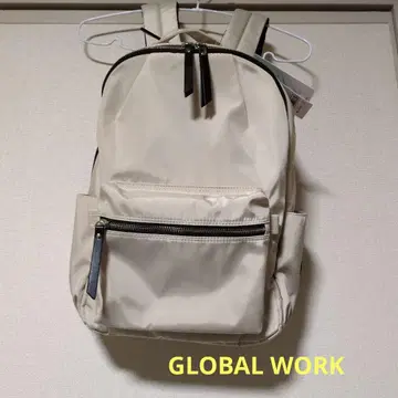 GLOBAL WORK 발수 경량 12 포켓 백팩 아이보리