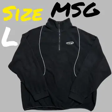 오버 사이즈 하프 지퍼 플리스 / 맨투맨 블랙 L 사이즈
