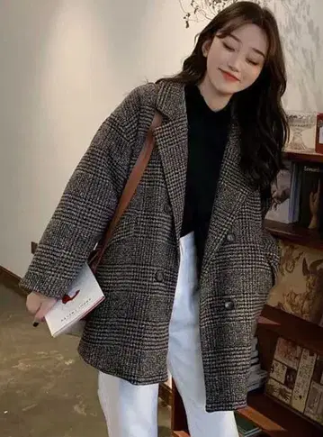 [새상품] GRL 그레일 글렌체크 트위드 자켓 [at2131]