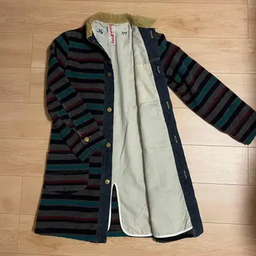 Lee 스톰 라이더 롱 코트 보더 패턴 101J 여성용 레어