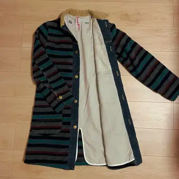 Lee 스톰 라이더 롱 코트 보더 패턴 101J 여성용 레어