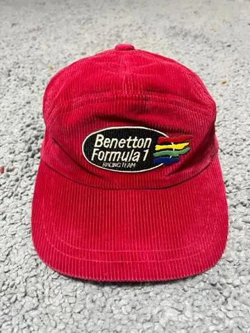 레어 80s Benetton Formula1 코듀로이 캡