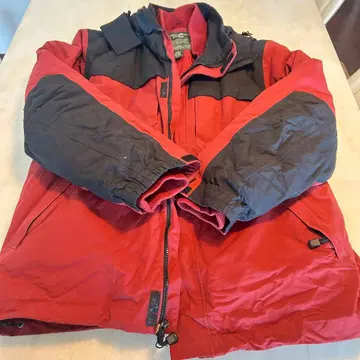 Eddie Bauer 다운 자켓 레드 블랙