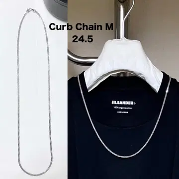 새상품 24.5 TOMWOOD 커브 체인 목걸이 은 15690