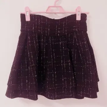 미셰마카 슬림 레그 스커트 트위드 블랙 M 가격 인하