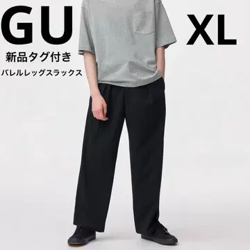 택 포함 새상품 GU 배럴 레그 슬랙스 XL 블랙 완판템 남성용