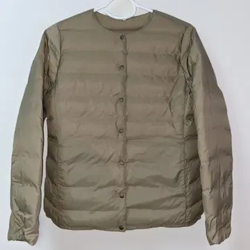 무인양품 경량 다운 포켓터블 노카라 자켓 M