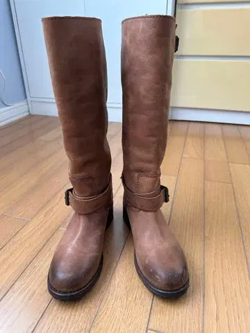 브라운 버클 롱 부츠 엔지니어 부츠 파비오 루스코니