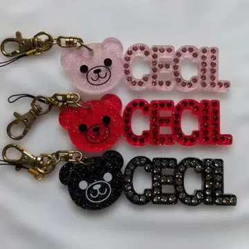 레어 CECILMcBEE 세실베어 당시물 아크릴 참 3개 세트