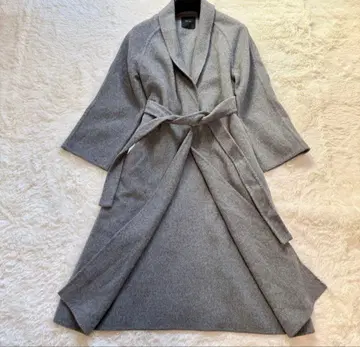 최근 모델 새상품급 Spick&Span 벨 코트 울 그레이 36