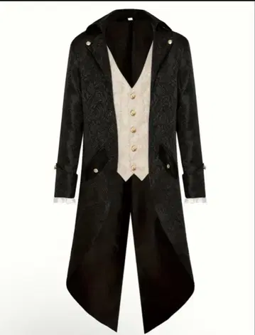 남성용 뱀파이어 중세 연미복 자켓 코스프레