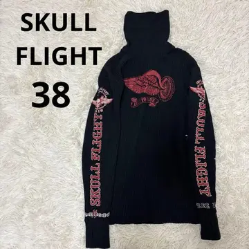 SKULL FLIGHT 스컬 플라이트 바이커 와플 상의 y2k