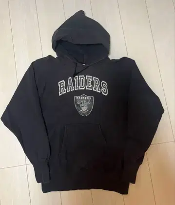 블랙 90s USA제 챔피온 레이더스 리버스 위브 후드티 L