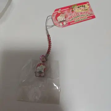 레어 도치기 한정판 헬로키티 스트랩 지역 한정 키티 딸기 따기