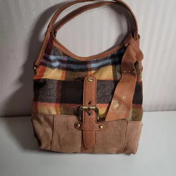 percada 체크 무늬 핸드백