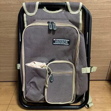 ispack 접이식 백팩 브라운