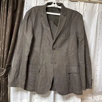 Eddie Bauer 그레이 린넨 테일러드 자켓