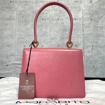 [ 미사용급 택 포함 ] MORABITO VENDOME 핑크 가죽 핸드백