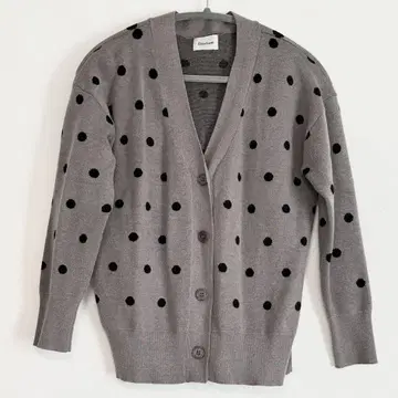 [ USED ] Diosfront 도트 무늬 니트 가디건 [ 그레이 ]
