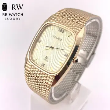 R7-4854 Ben Rus BR-007M 골드 쿼츠 손목시계